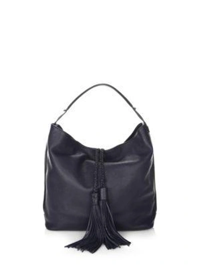 Shop Rebecca Minkoff Isobel Leather Hobo Bag In Moon
