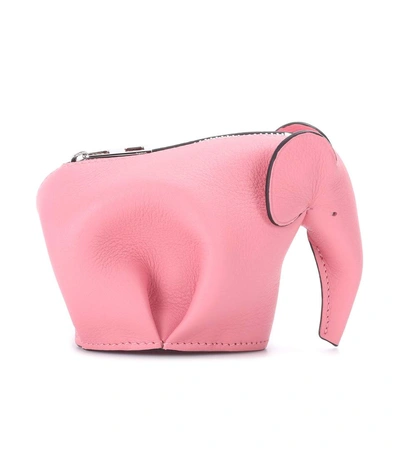 Loewe Elephant Leather Pouch In Caedy