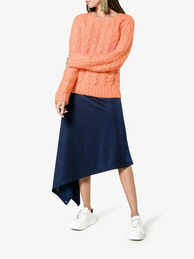 Shop Sies Marjan Cable Knit Jumper In Yellow/orange