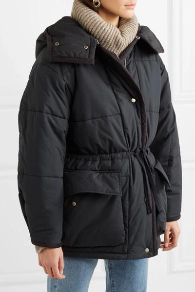 Shop Isabel Marant Étoile Bulle Oversized Hooded Quilted Shell Jacket