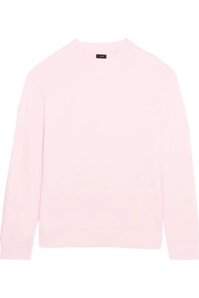 Shop Joseph Oversized Cutout Cotton-jersey Sweatshirt In Pink