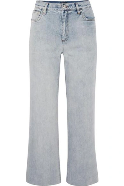 Shop Apc Sailor Cropped High-rise Straight-leg Jeans