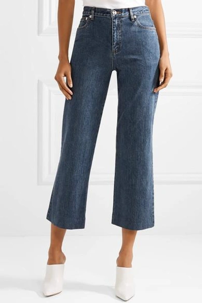 Shop Apc Sailor Cropped High-rise Straight-leg Jeans