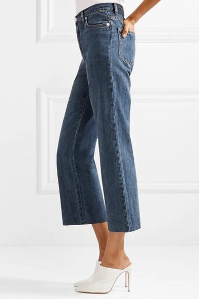 Shop Apc Sailor Cropped High-rise Straight-leg Jeans