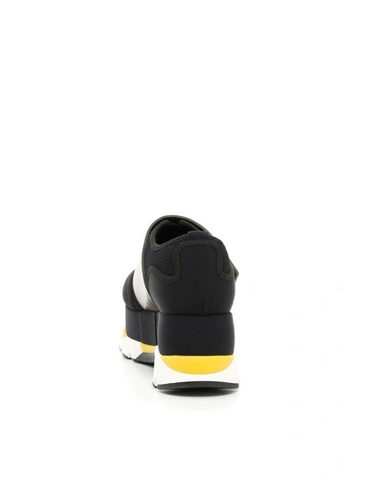 Shop Marni Sneaker In Black+dark Olive|blu