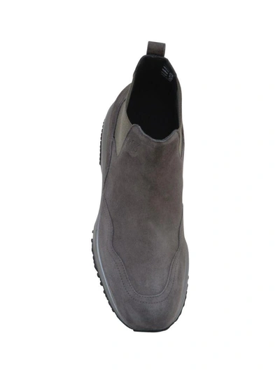 Shop Hogan 2cm Suede Boots In Grey