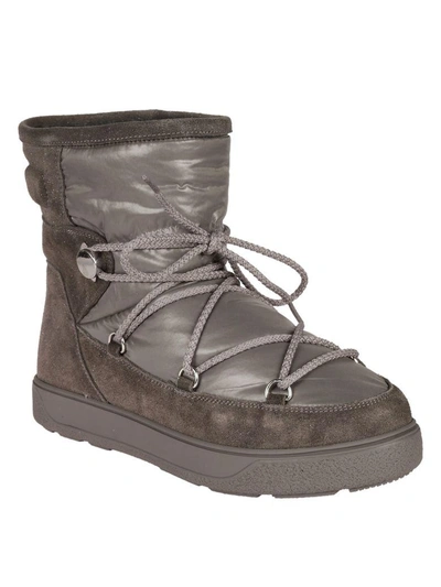 Shop Moncler New Fanny Ankle Boots In Grey