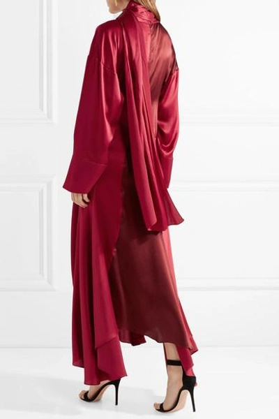 Shop Roksanda Alida Asymmetric Silk-satin Maxi Dress