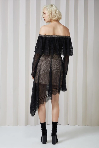 Shop Keepsake Slide Long Sleeve Lace Dress In Black