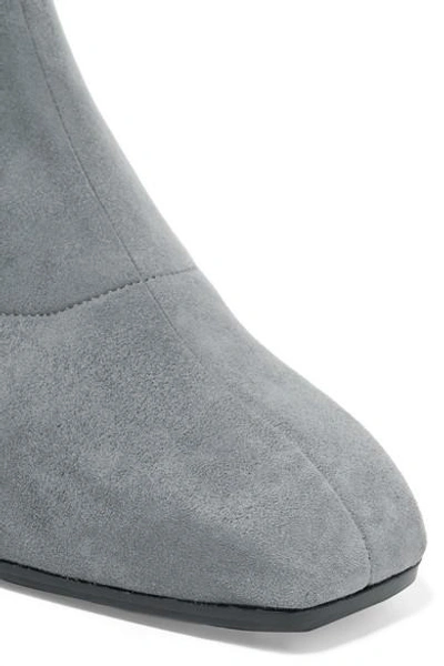 Shop 3.1 Phillip Lim / フィリップ リム Blade Stretch-suede Sock Boots In Anthracite