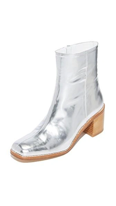 Shop Maryam Nassir Zadeh Fiorenza Ankle Booties In Silver