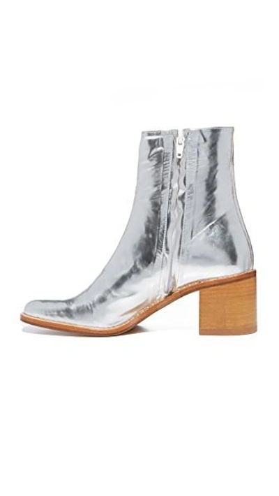 Shop Maryam Nassir Zadeh Fiorenza Ankle Booties In Silver
