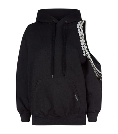 Shop Forte Couture Cindy Crawford Embellished Hoodie In Black