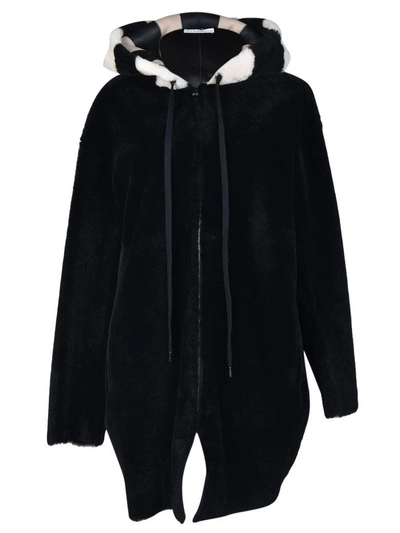 Shop Inès & Maréchal Ines Marechal Fur Hooded Parka In Black