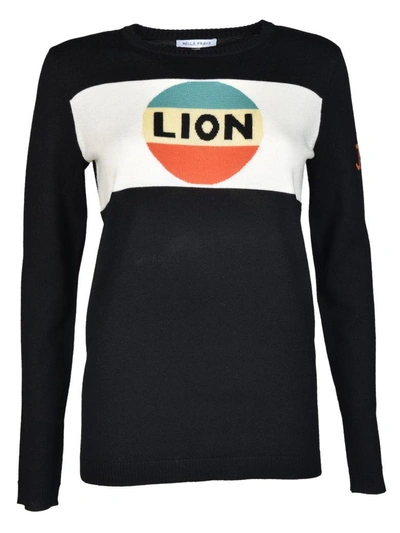 Shop Bella Freud Lion Stripe Intarsia Sweater In Black