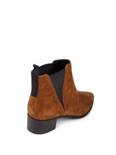 Shop Acne Studios Jensen Suede Chelsea Booties In Dark Camel