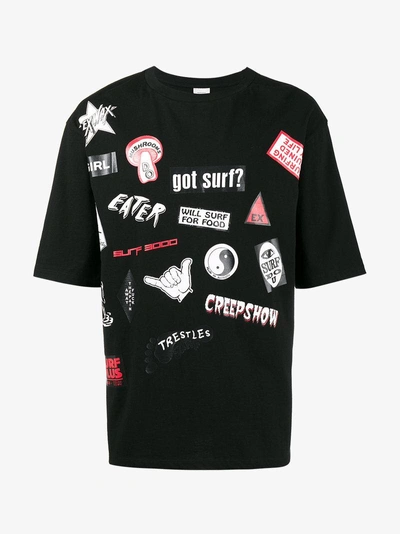 Shop Ex Infinitas Surf Sticker T-shirt In Black