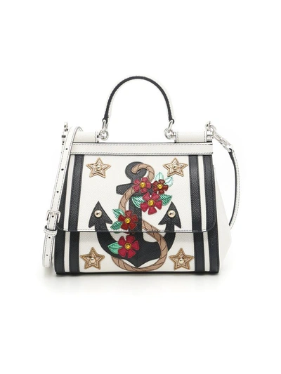 Shop Dolce & Gabbana Mini Sicily Bag In Bianco|bianco