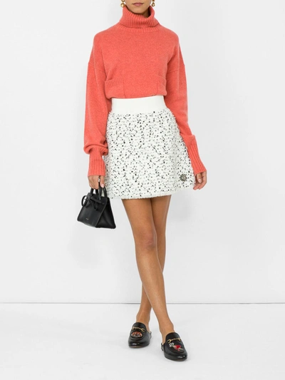 Shop Moncler Speckled Mini Skirt