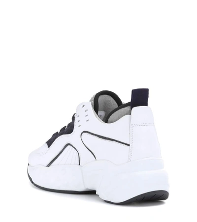 Shop Acne Studios Manhattan Leather Sneakers In Multicolor White