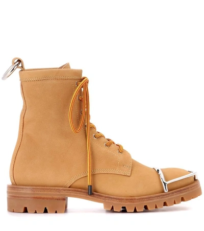 Shop Alexander Wang Lyndon Suede Ankle Boots In Wheat
