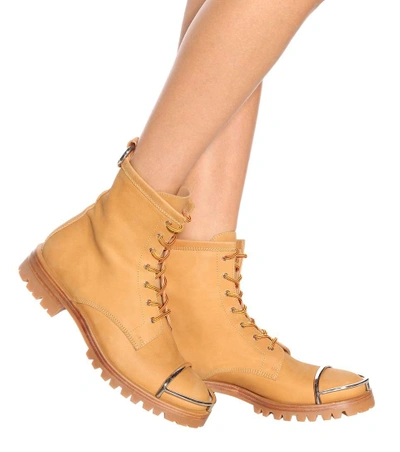 Shop Alexander Wang Lyndon Suede Ankle Boots In Wheat