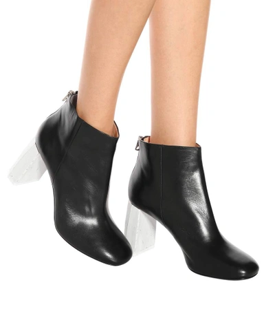 Shop Acne Studios Claudine Leather Ankle Boots In Black
