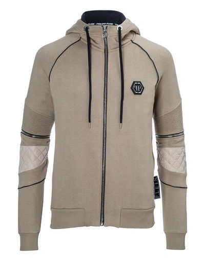 Shop Philipp Plein Hoodie Sweatjacket "just A Man"