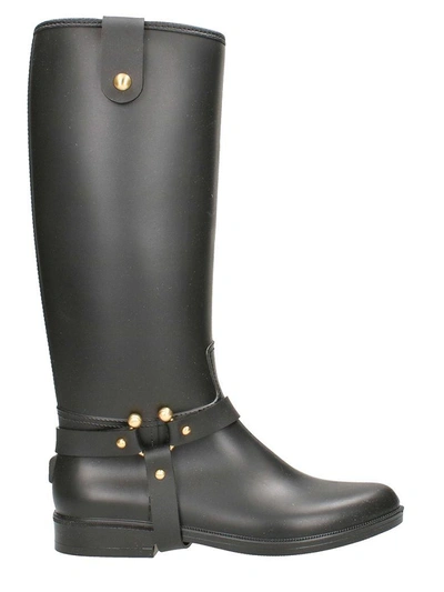 Shop Red Valentino Black Rain Boot