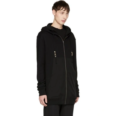 Shop Damir Doma Black 'always For Love' Wayan Zip Hoodie