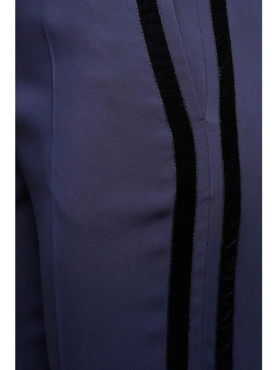 Shop N°21 Cropped Trousers In Navy|blu