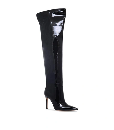 Shop Gianvito Rossi Patent Rennes Over-the-knee Boots 105 In Black