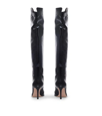 Shop Gianvito Rossi Patent Rennes Over-the-knee Boots 105 In Black