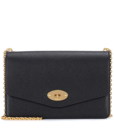 Shop Mulberry Darley Small Classic Leather Shoulder Bag In Llack