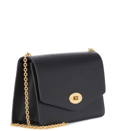Shop Mulberry Darley Small Classic Leather Shoulder Bag In Llack