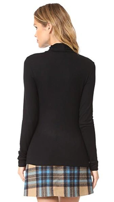 Shop Soft Joie Odele Ribbed Turtleneck In Caviar