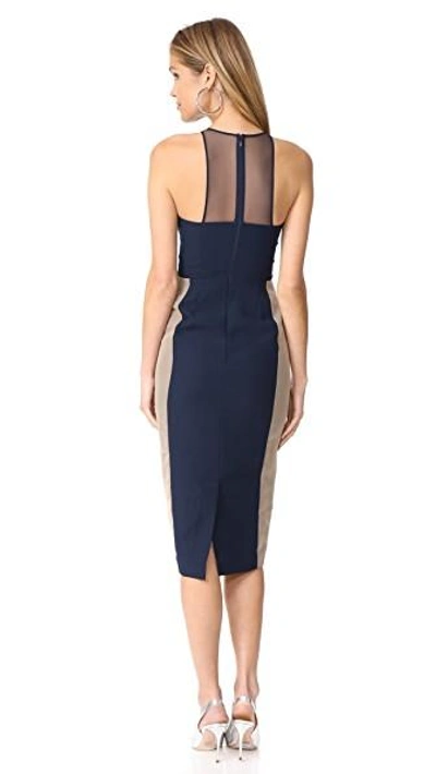 Shop Aq/aq Acacia Midi Dress In Eclipse Navy