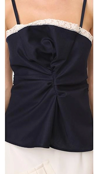 Shop Jacquemus Rose Top In Navy