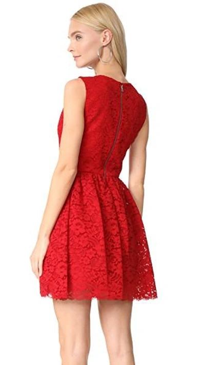 Shop Alice And Olivia Kappa Party Dress In Deep Ruby