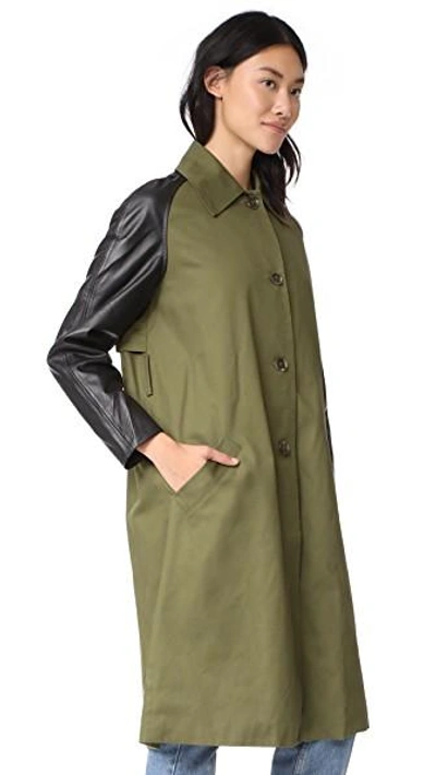 Shop Veda Army Trench Coat In Army/black