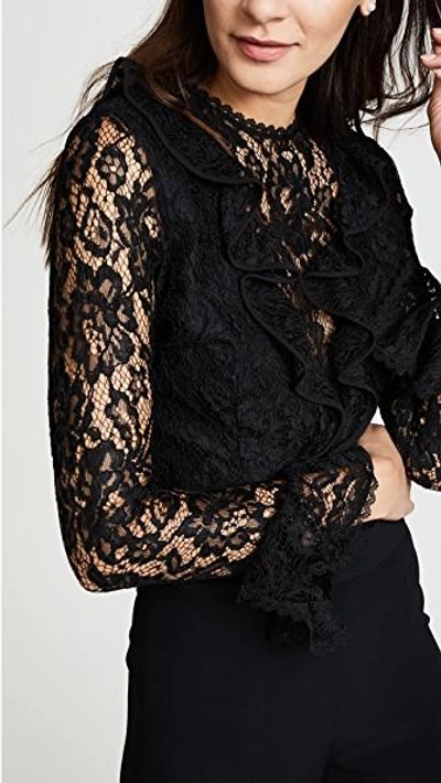 Shop Alexis Pollie Lace Bodysuit In Black Lace