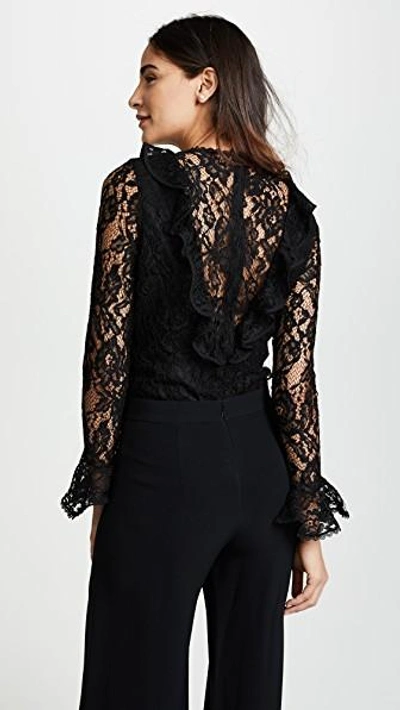 Shop Alexis Pollie Lace Bodysuit In Black Lace