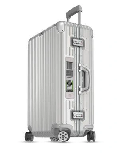 Shop Rimowa Ribbed 29" Luggage In Silver