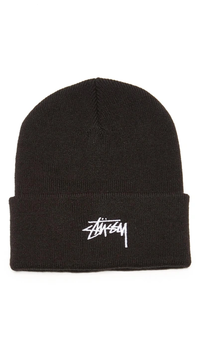 Shop Stussy Stock Cuff Beanie In Blue