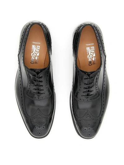 Shop Ferragamo Domenico Lace-ups In Nero|nero