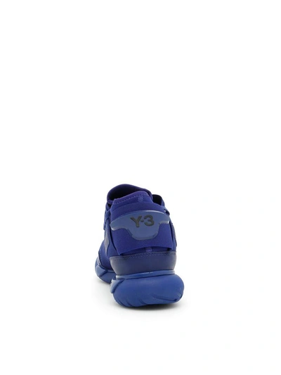 Shop Y-3 Qasa High Sneakers In Amapur|blu