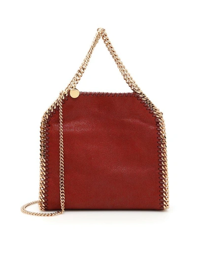 Shop Stella Mccartney Falabella Mini Tote Bag In Ruby|rosso