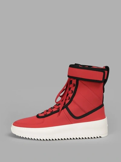 Shop Fear Of God Men's Red Military Sneakers