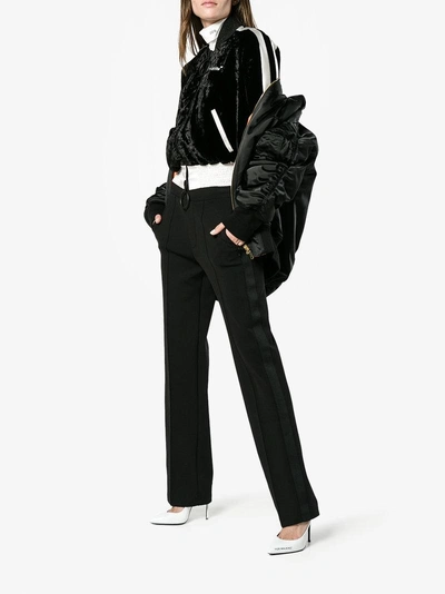 Shop Moncler Straight Leg Tracksuit Bottoms In Black