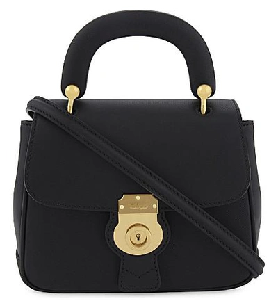 Shop Burberry Small Dk88 Trench Leather Cross-body Bag In Black